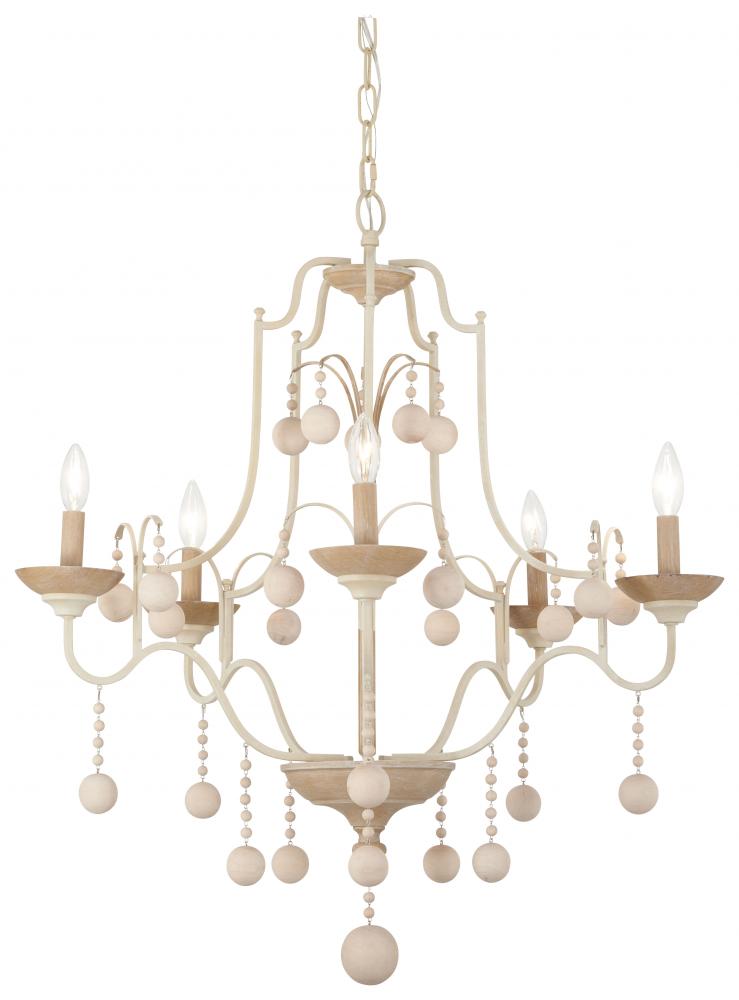 COLONIAL CHARM - 5 LIGHT CHANDELIER