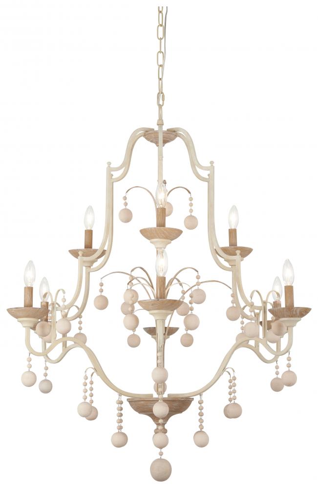 COLONIAL CHARM - 9 LIGHT CHANDELIER