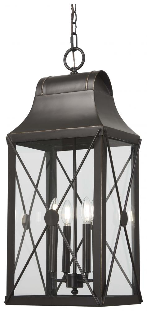 DE LUZ - 4 LIGHT OUTDOOR CHAIN HUNG LANTERN