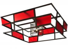2nd Avenue Designs  131284 - 60"Sq Tavern Red Block Acrylic Flushmount