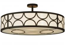 2nd Avenue Designs  132744 - 36" Wide Revival Deco Cilindro Semi-Flushmount