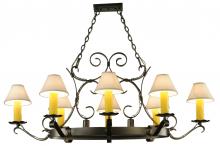 2nd Avenue Designs  141127 - 56"L Handforged Oval 8 LT W/Downlights Chandelier