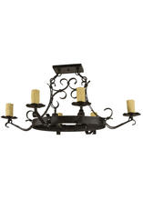 2nd Avenue Designs  151537 - 38"L Handforged Oval 6 LT W/Downlights Chandelier Hardware