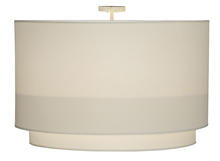 2nd Avenue Designs  152504 - 44"W Cilindro White 2 Tier Textrene Flushmount