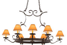 2nd Avenue Designs  160119 - 53"L Handforged 8 LT Oblong Chandelier