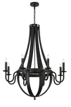 2nd Avenue Designs  166800 - 42"W Barrel Stave Metallo 8 LT Chandelier