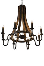 2nd Avenue Designs  180364 - 43" Wide Barrel Stave Madera 8 Light Chandelier