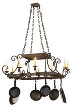2nd Avenue Designs  185650 - 56"W Caiden 8 LT W/Downlights Pot Rack