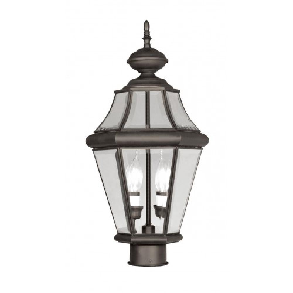 2 Light Bronze Outdoor Post Lantern