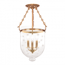 Hudson Valley Orange 253-AGB-C3 - 3 LIGHT SEMI FLUSH