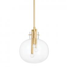 Hudson Valley Orange 3914-AGB - 3 LIGHT PENDANT