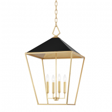 Hudson Valley Orange 5718-GL/BK - 4 LIGHT MEDIUM PENDANT