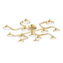 Hudson Valley Orange 6343-AGB - 13 LIGHT SEMI FLUSH