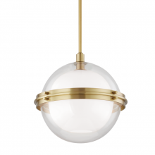 Hudson Valley Orange 6518-AGB - 1 LIGHT PENDANT