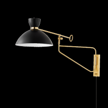 Hudson Valley Orange 8514-AGB/SBK - 1 LIGHT PORTABLE WALL SCONCE