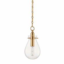 Hudson Valley Orange BKO101-AGB - 1 LIGHT SMALL PENDANT