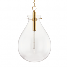 Hudson Valley Orange BKO103-AGB - 1 LIGHT LARGE PENDANT