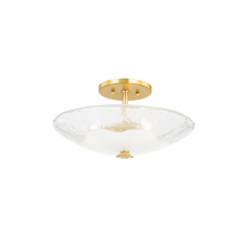 Hudson Valley Orange KBS1742503S-AGB - 3 LIGHT SMALL FLUSH MOUNT