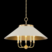 Hudson Valley Orange MDS1403-AGB/OW - 5 LIGHT CHANDELIER