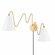 Mitzi Orange HL699102-AGB - Onda Plug-in Sconce