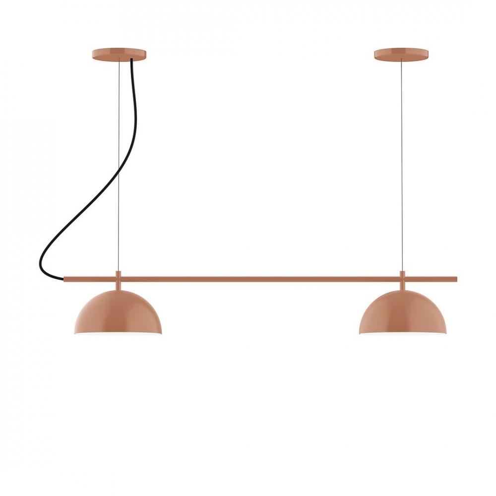 2-Light Linear Pinnacle LED Chandelier with White SJT Cord, Navy
