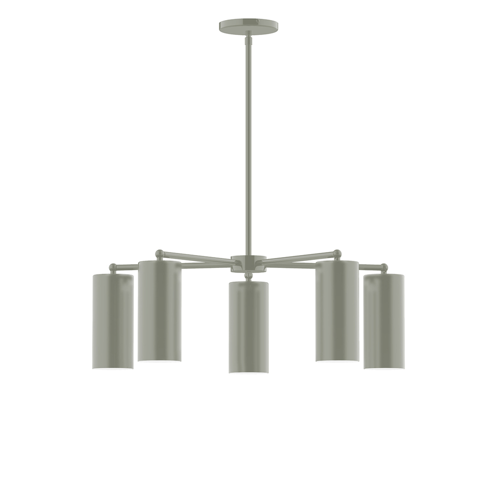 5-Light Jordan Chandelier, Moss Green