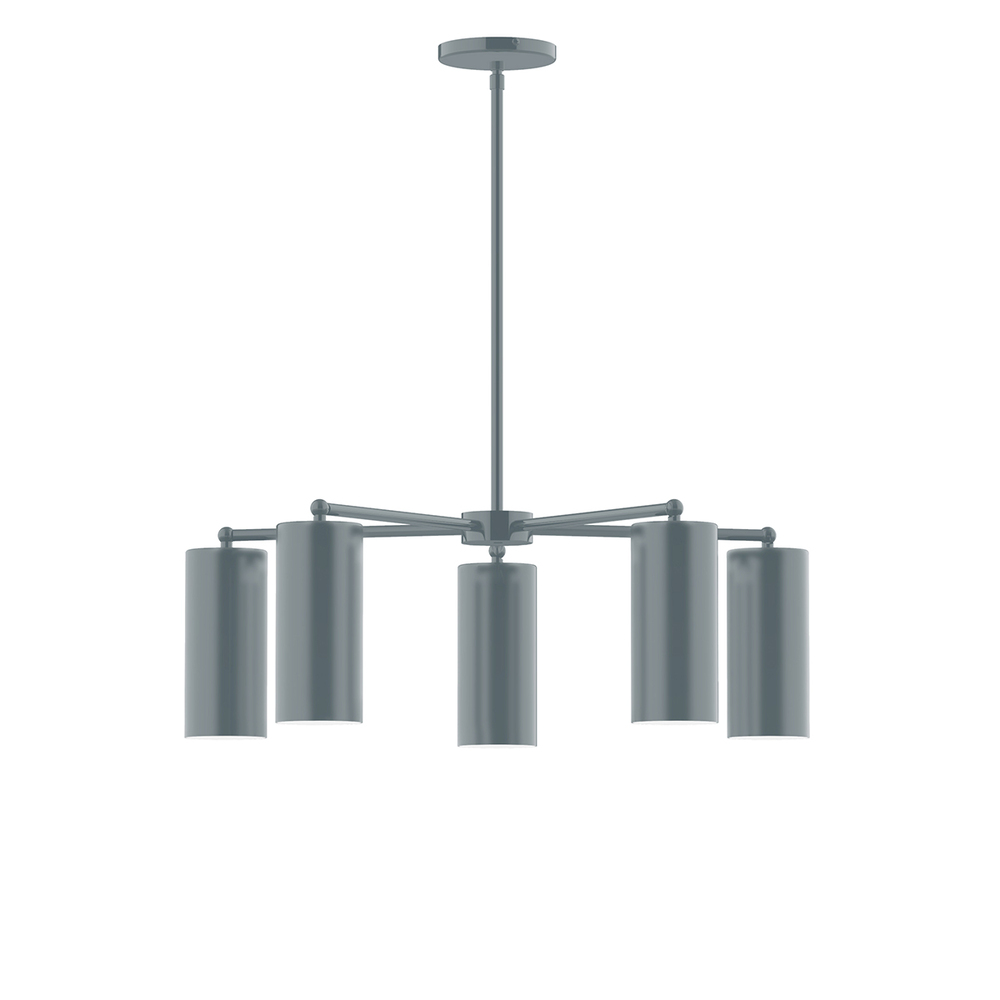5-Light Jordan Chandelier, Slate Gray