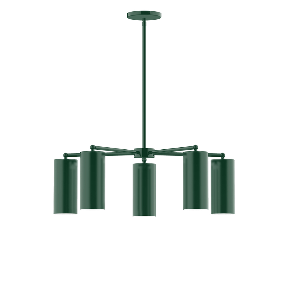 5-Light Jordan Chandelier, Forest Green