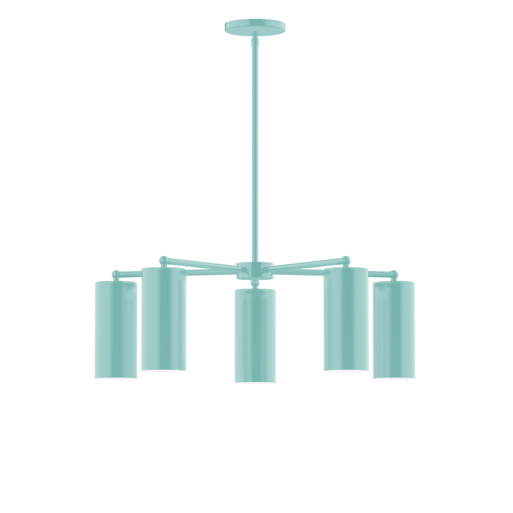 5-Light Jordan Chandelier, Sea Green