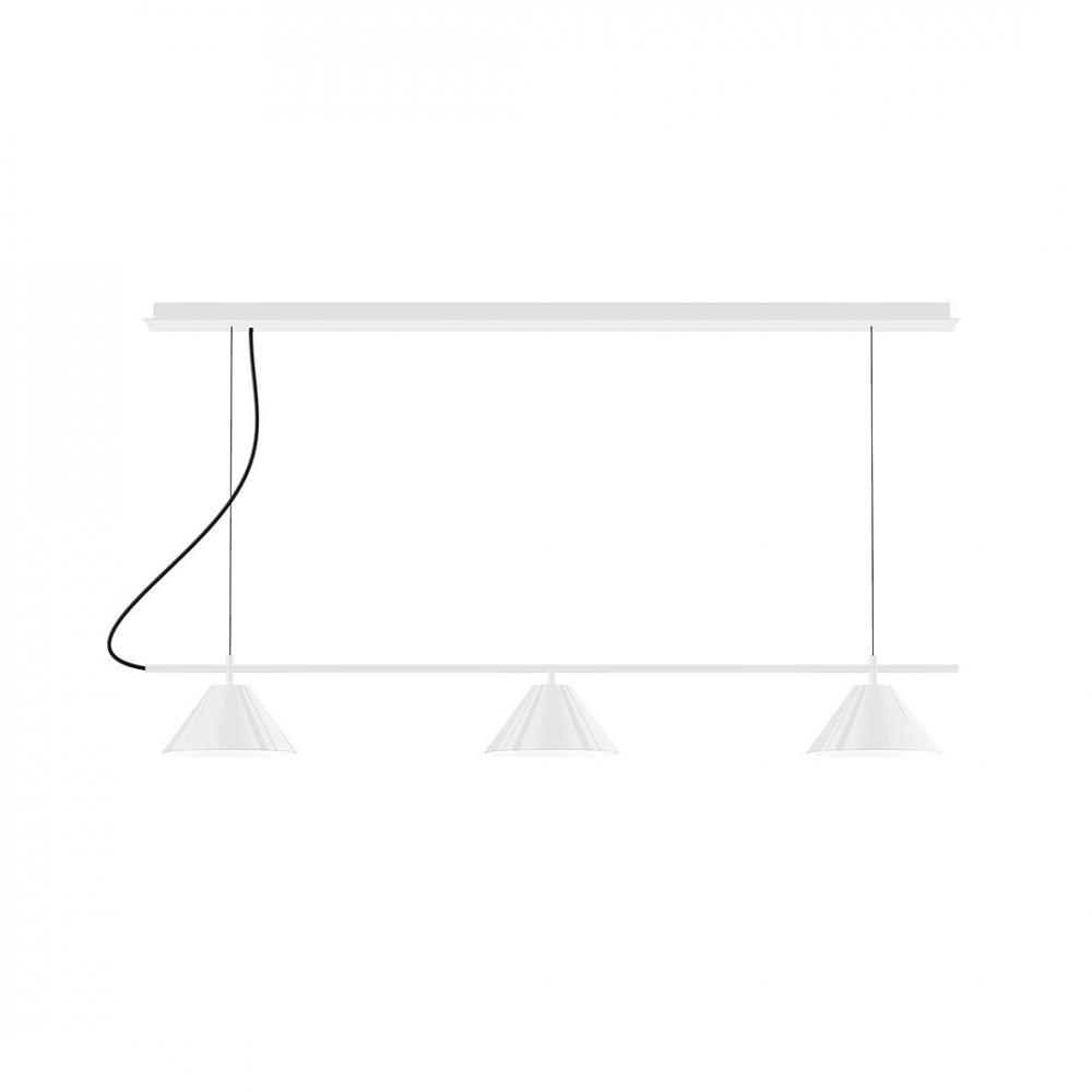 2-Light Linear Arcade LED Chandelier, Navy
