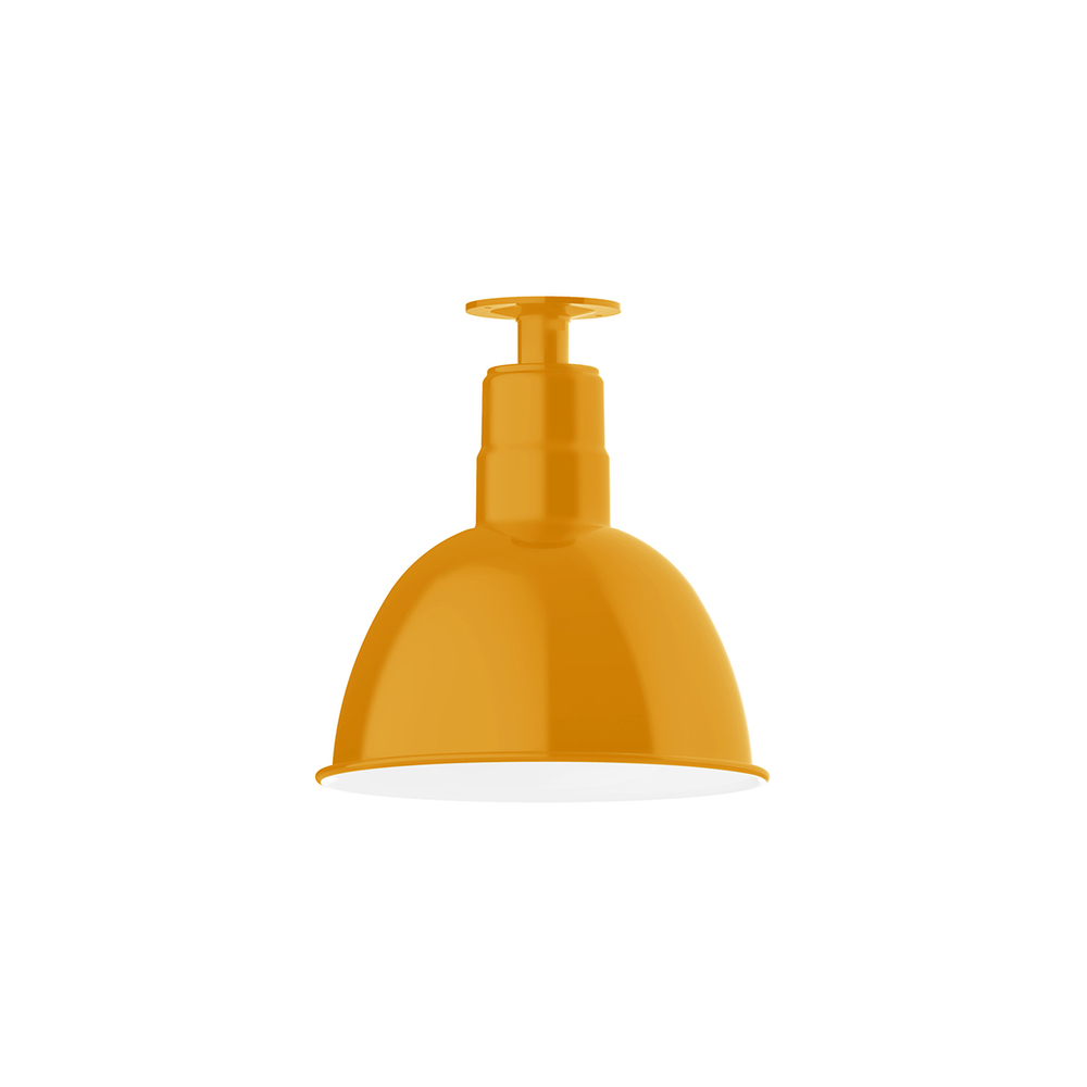 12" Deep Bowl shade, flush mount ceiling light, Bright Yellow