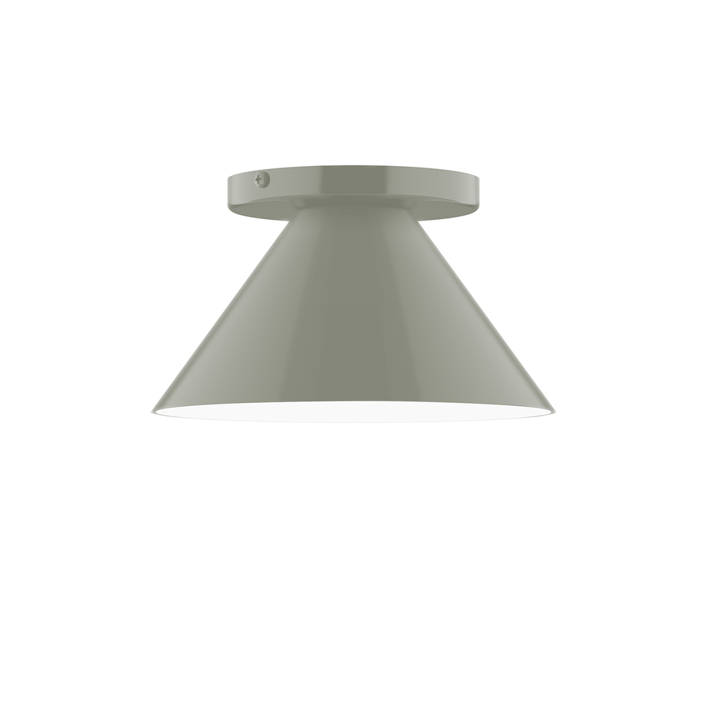 8" Pinnacle Flush Mount, Moss Green