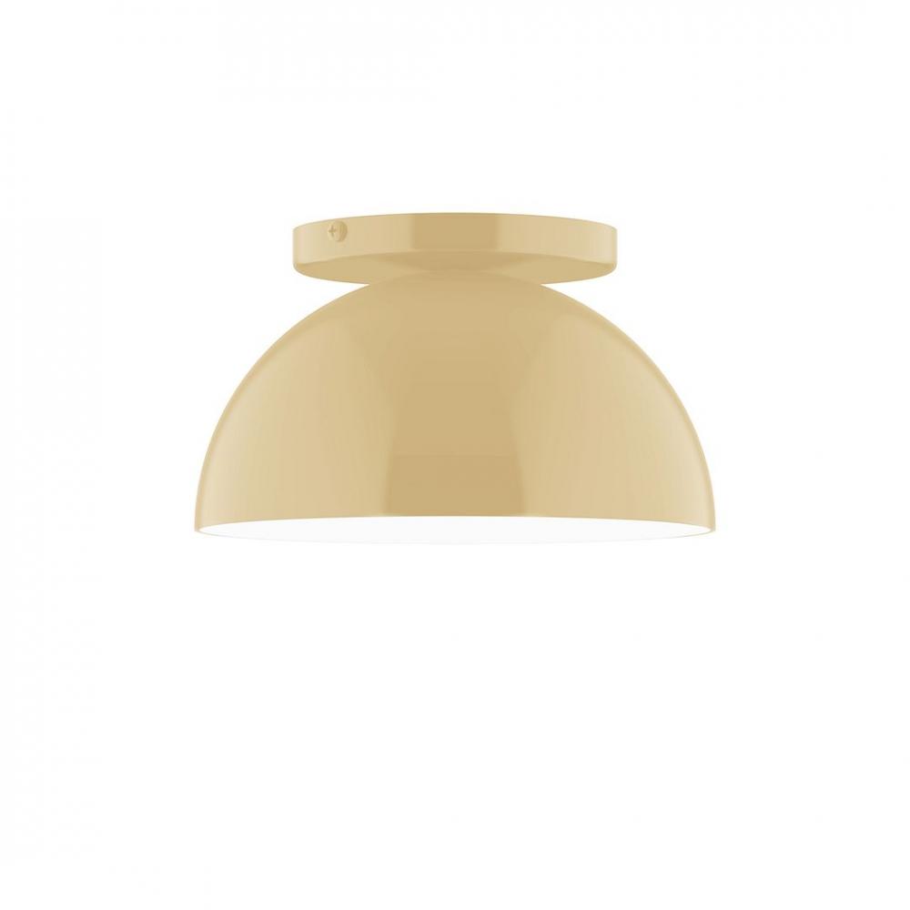 8" Arcade LED Flush Mount, Ivory
