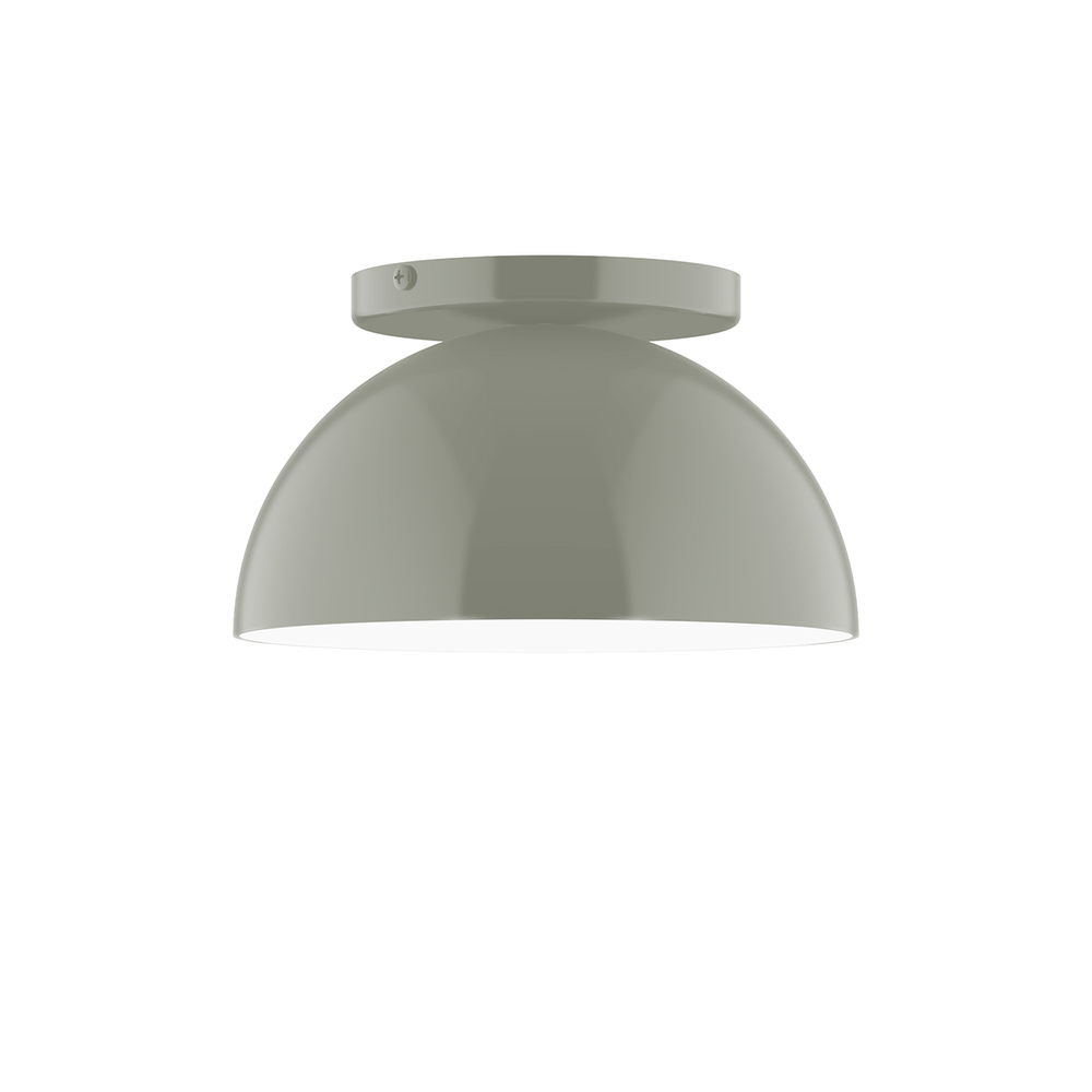 8" Arcade Flush Mount, Moss Green