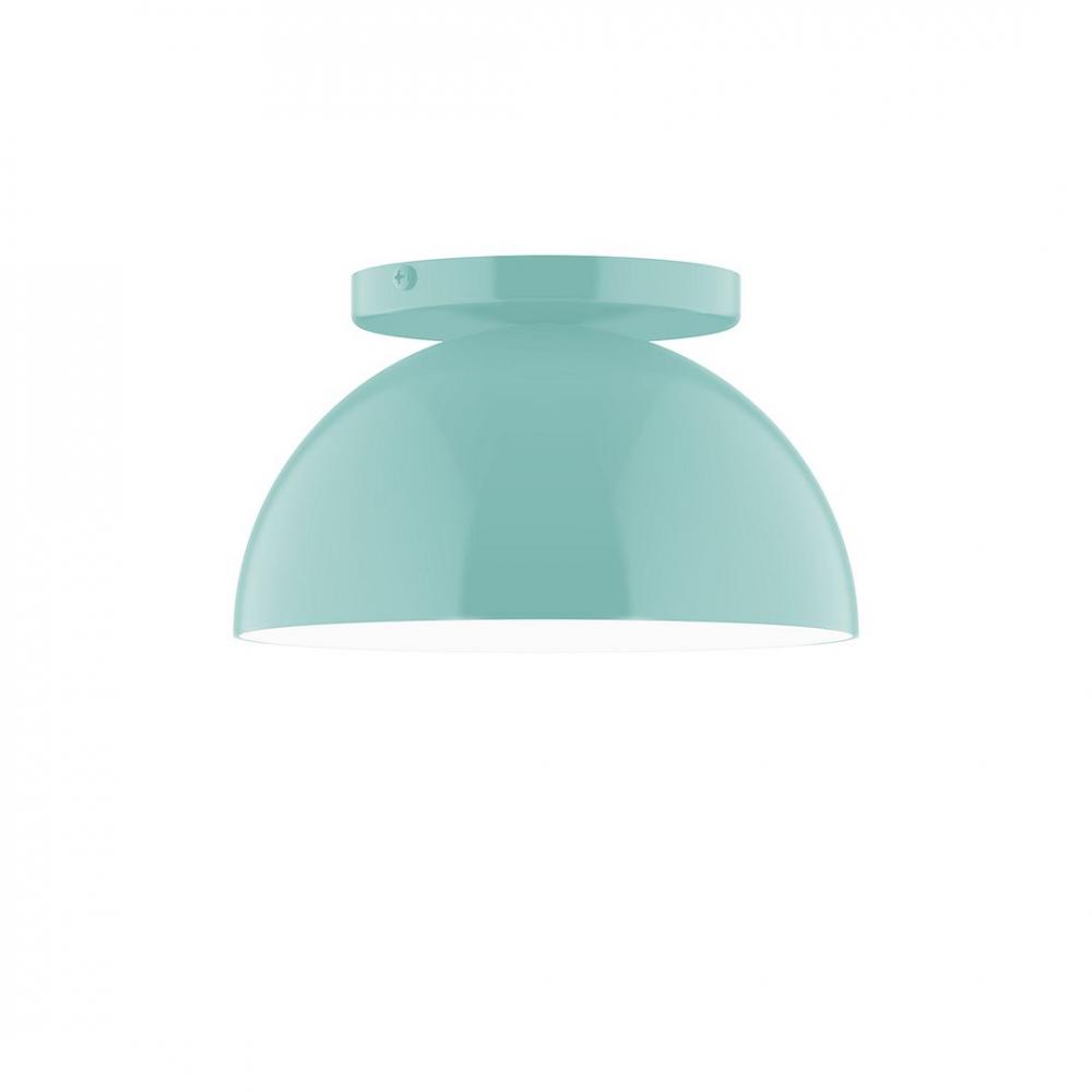 8" Arcade LED Flush Mount, Sea Green