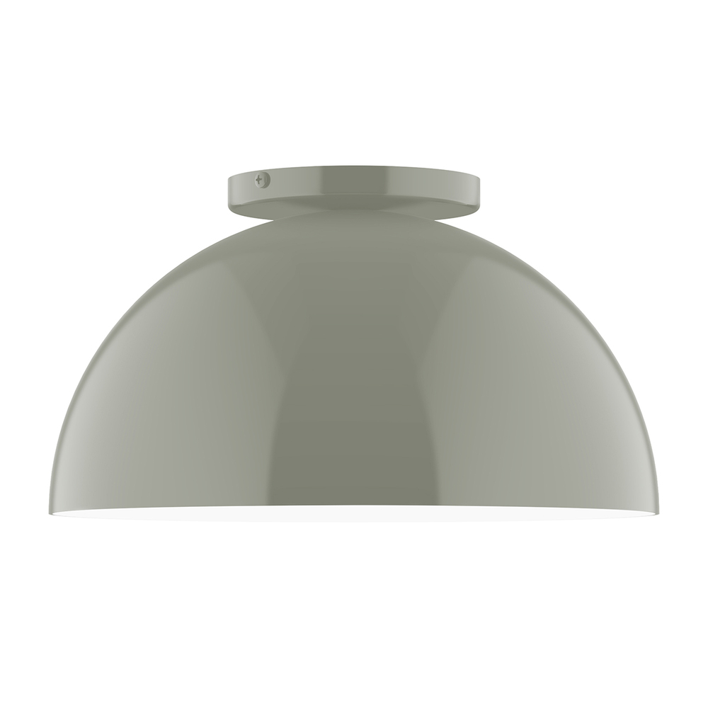 12" Arcade Flush Mount, Moss Green