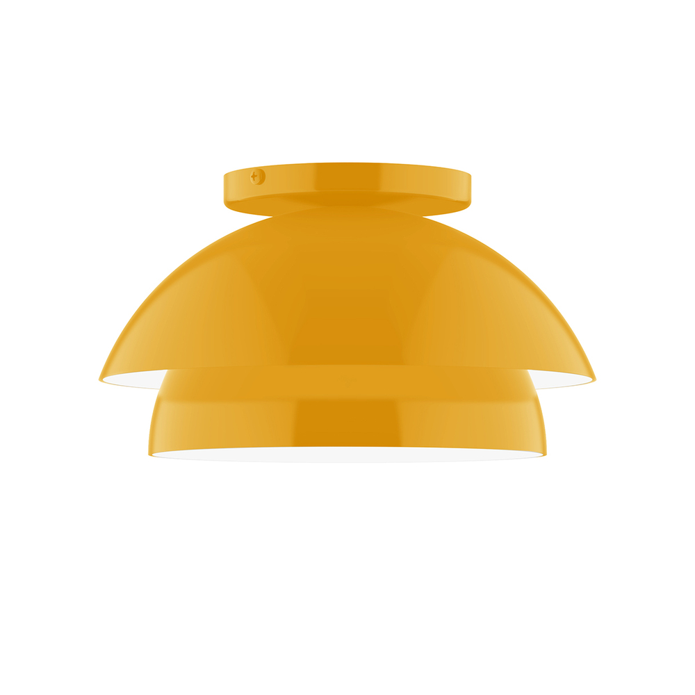 10" Nest Flush Mount, Bright Yellow