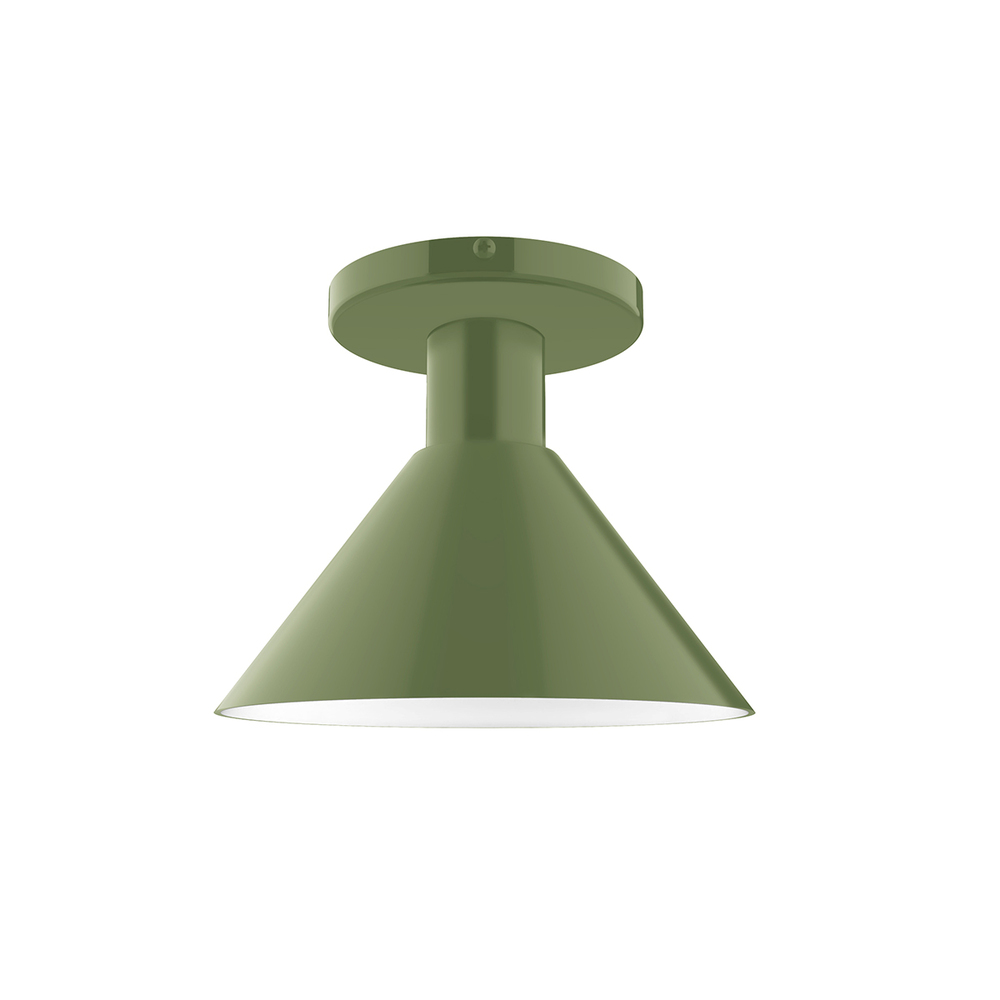 8" Chase Flush Mount, Fern Green