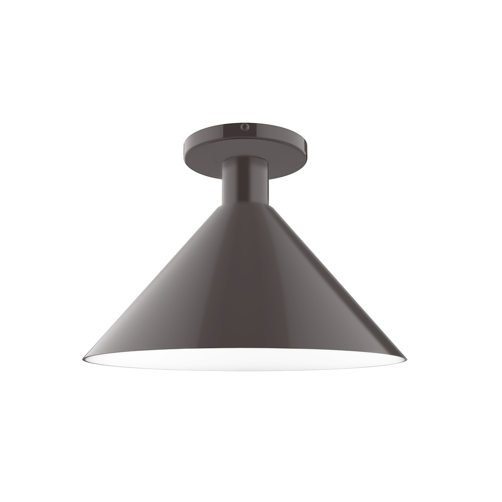 12" Chase Flush Mount, Architectural Bronze