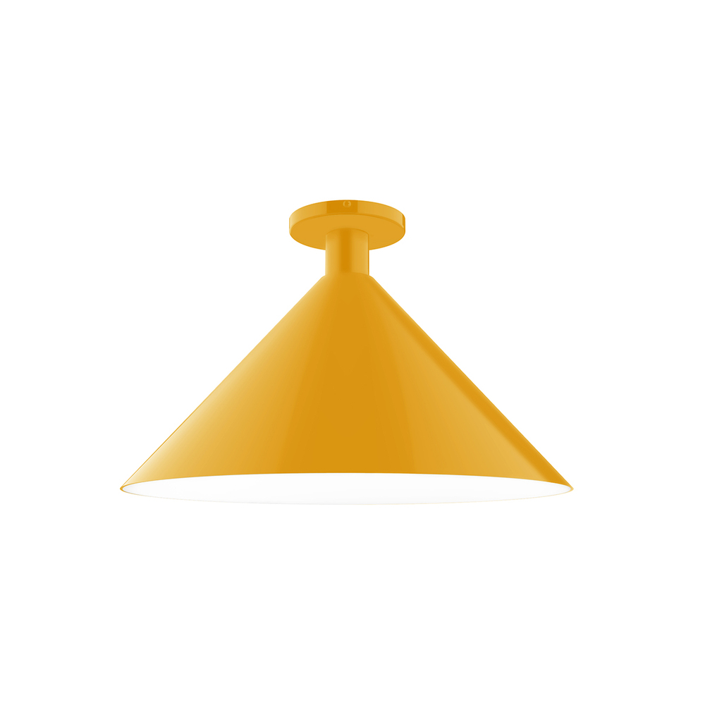 18" Chase Flush Mount, Bright Yellow