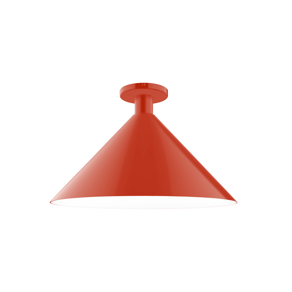 18" Chase Flush Mount, Vermillion