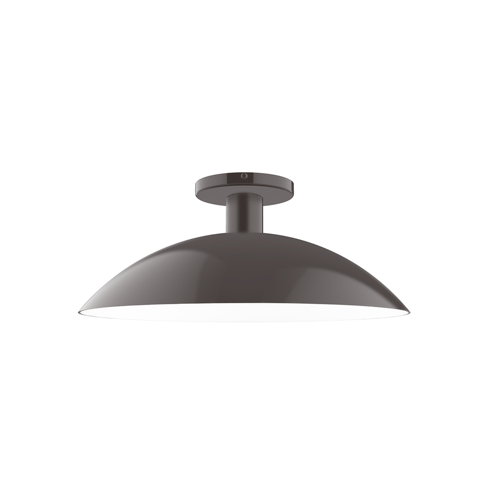 16" Glow Flush Mount, Architectural Bronze