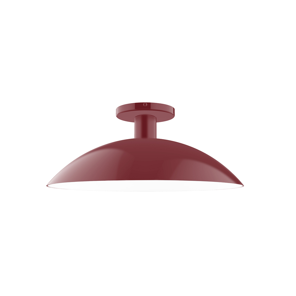 16" Glow Flush Mount, Barn Red