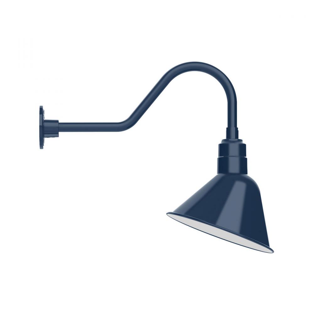 12" Angle shade gooseneck wall mount, Navy