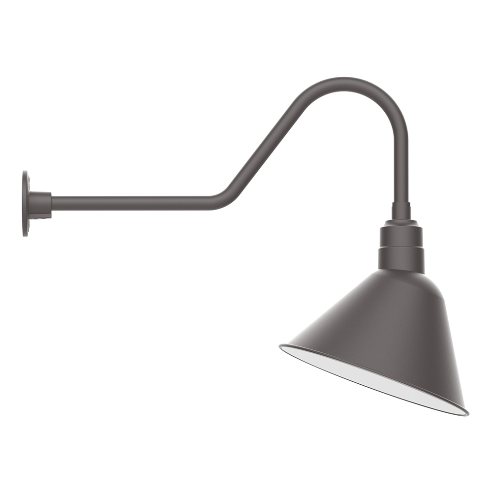 14" Angle shade gooseneck wall mount, Bronze Matte