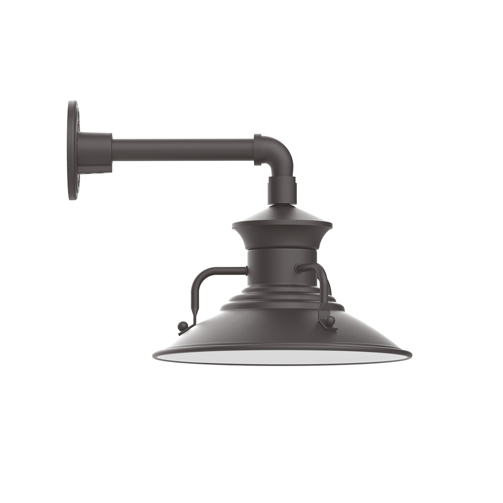 12" Homestead shade, Straight Arm wall mount, Bronze Matte