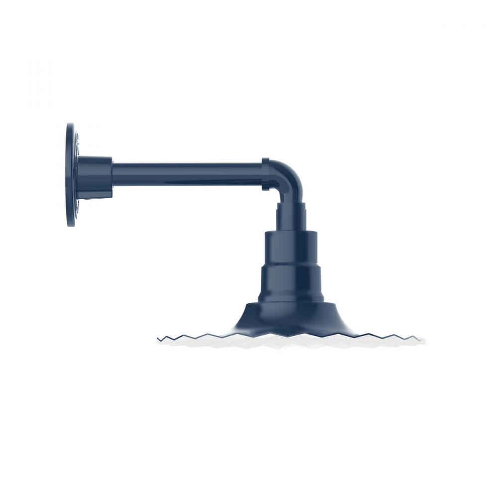 12" Radial shade, Straight Arm wall mount, Navy