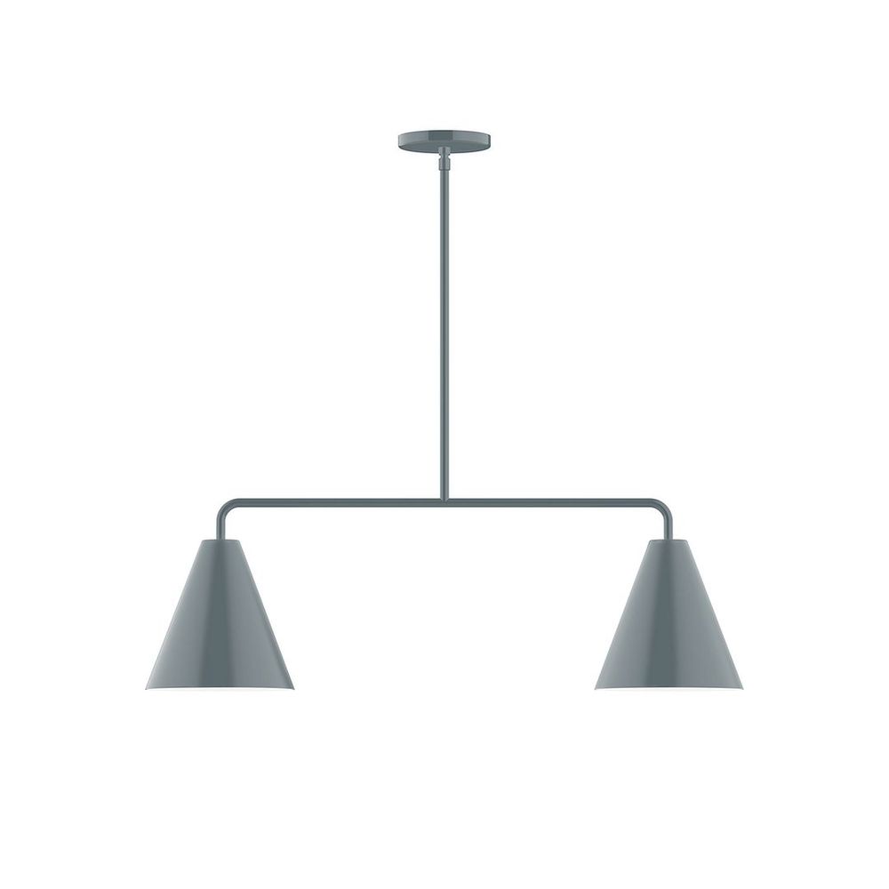 2-Light Jynx Linear Pendant, Slate Gray