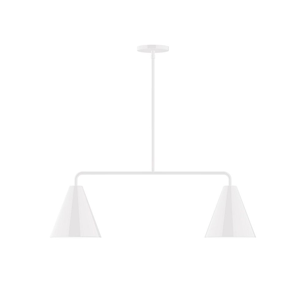 2-Light Jynx Linear Pendant, White