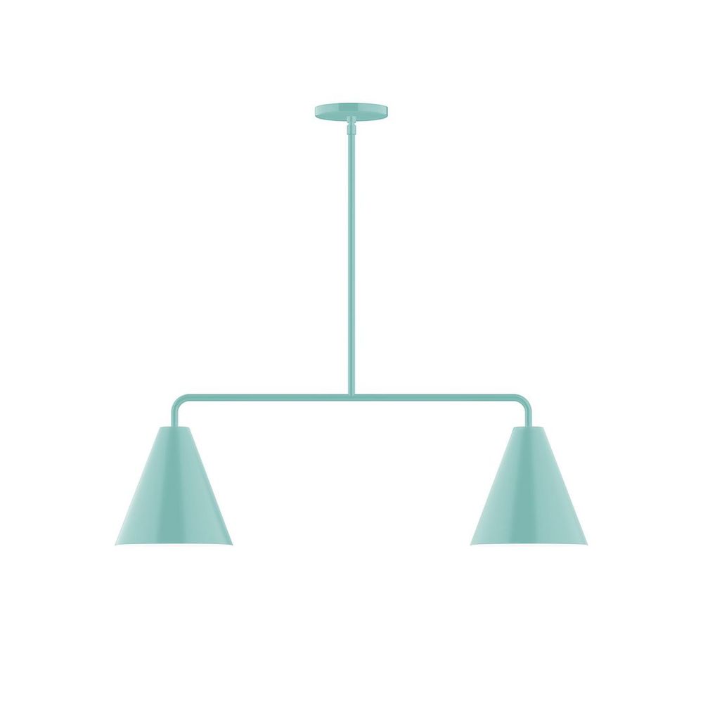 2-Light Jynx Linear Pendant, Sea Green